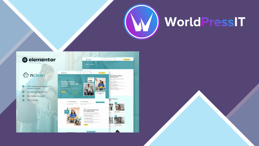 Riclean – Cleaning Service Company Elementor Template Kit
