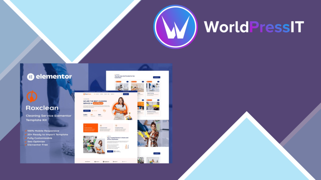 RoxClean – Cleaning Services Elementor Template Kit