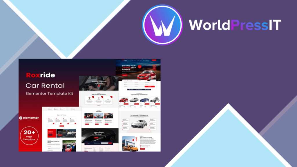 Roxride – Car Rental Elementor Template Kit