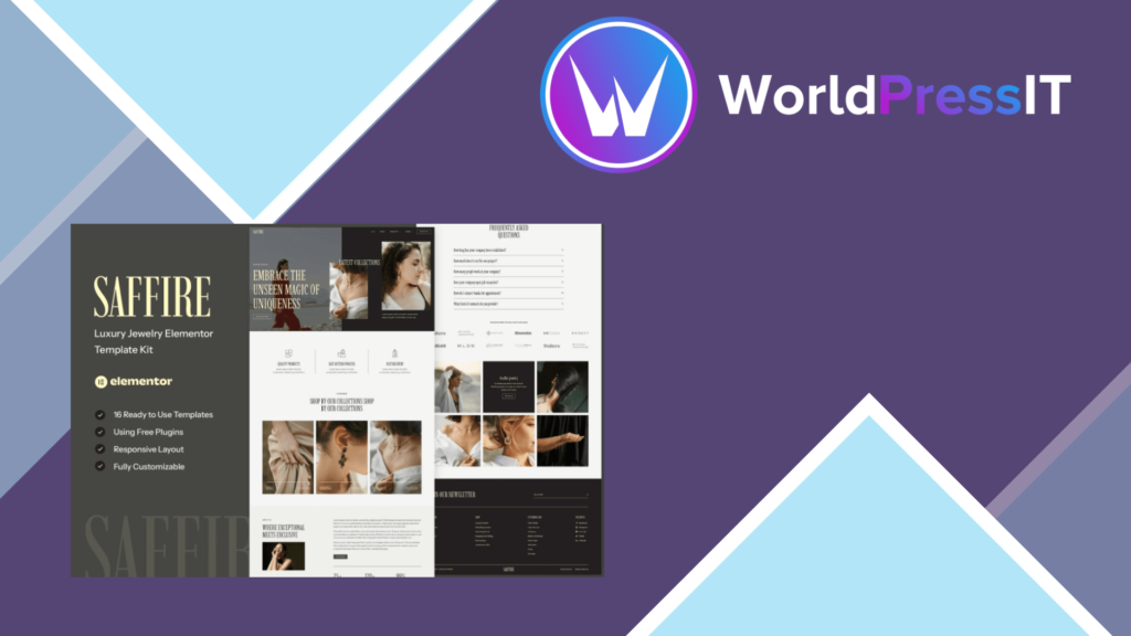 Saffire – Luxury Jewelry Elementor Template Kit
