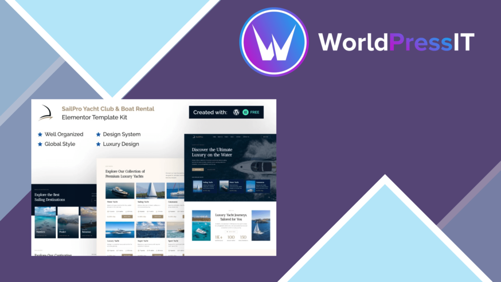 Sailpro – Yacht Club and Boat Rental Elementor Template Kit