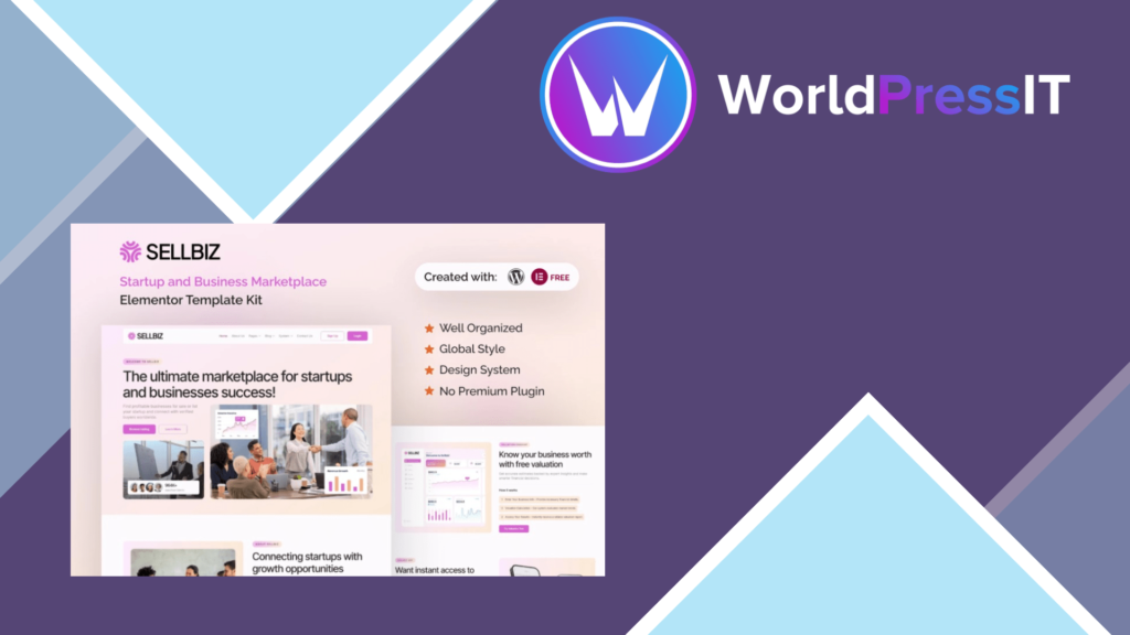 Sellbiz – Startup and Business Marketplace Elementor Template Kit