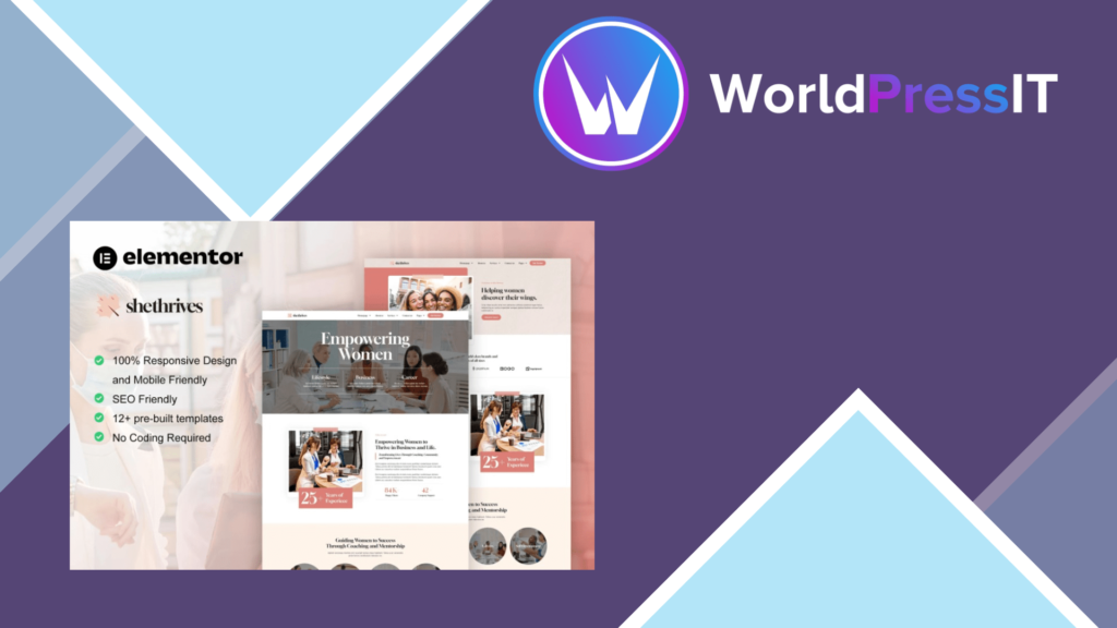 SheThrives – Feminine Business Elementor Pro Template Kit