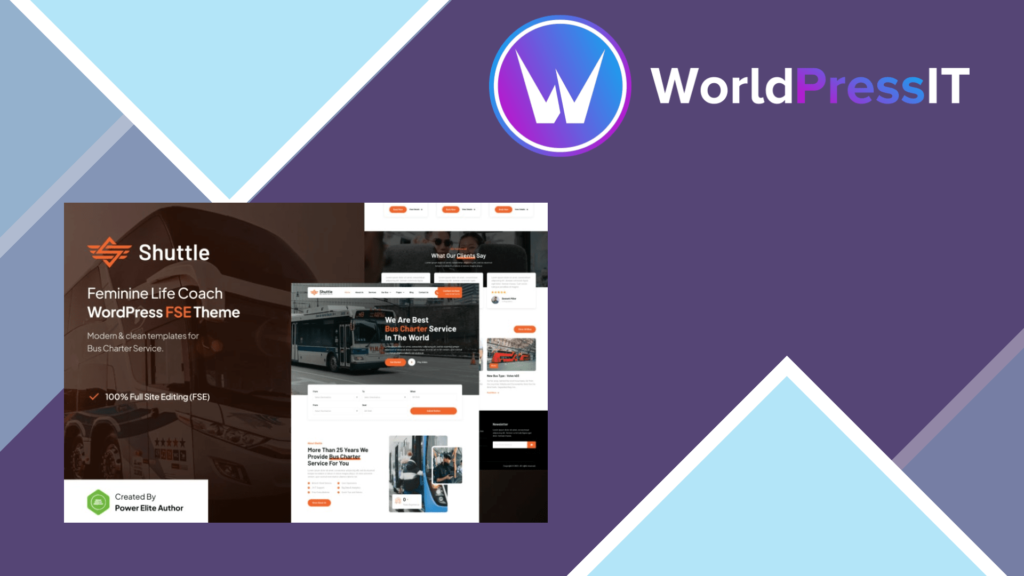 Shuttle – Bus Charter Service FSE WordPress Theme