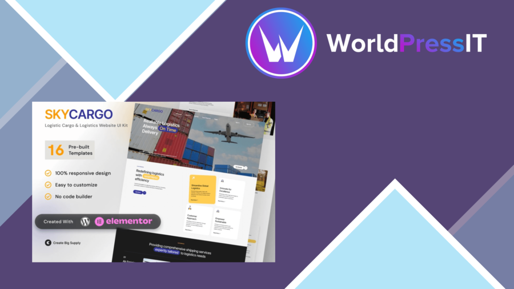 Skycargo – Logistic Cargo and Logistics Elementor Template Kit