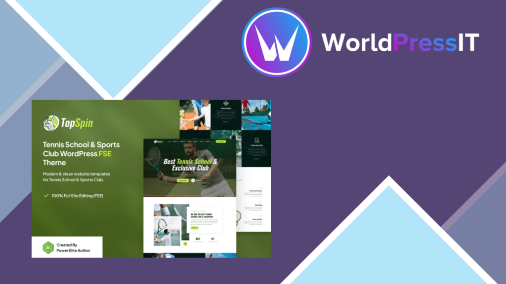 TopSpin – Tennis School and Sports Club WP Theme