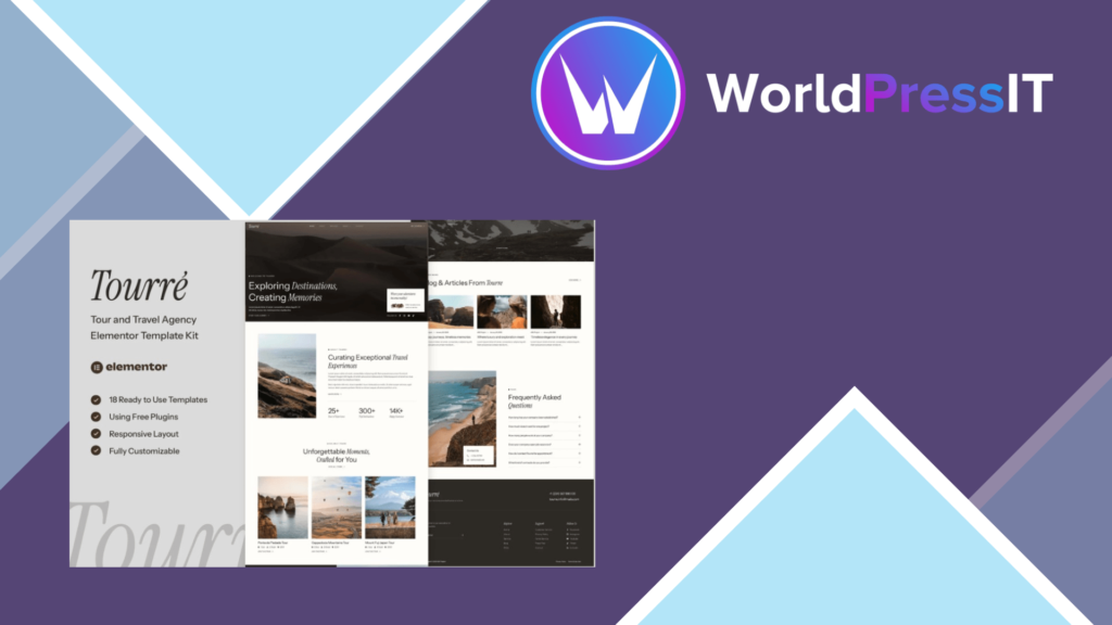 Tourre – Travel and Tour Agency Elementor Template Kit