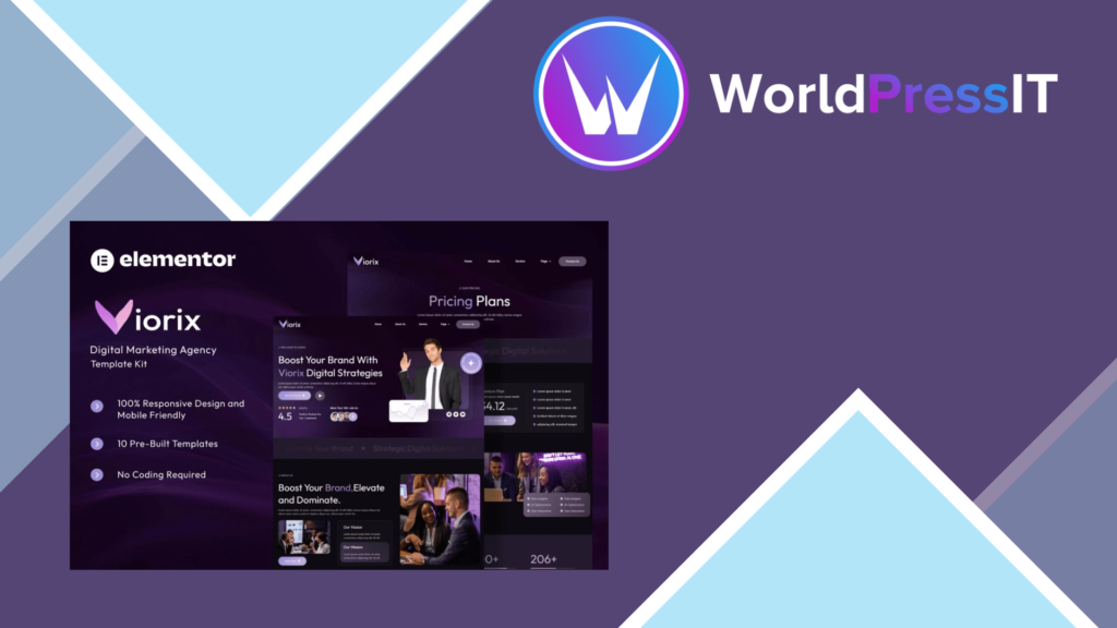Viorix – Digital Marketing Agency Elementor Template Kit