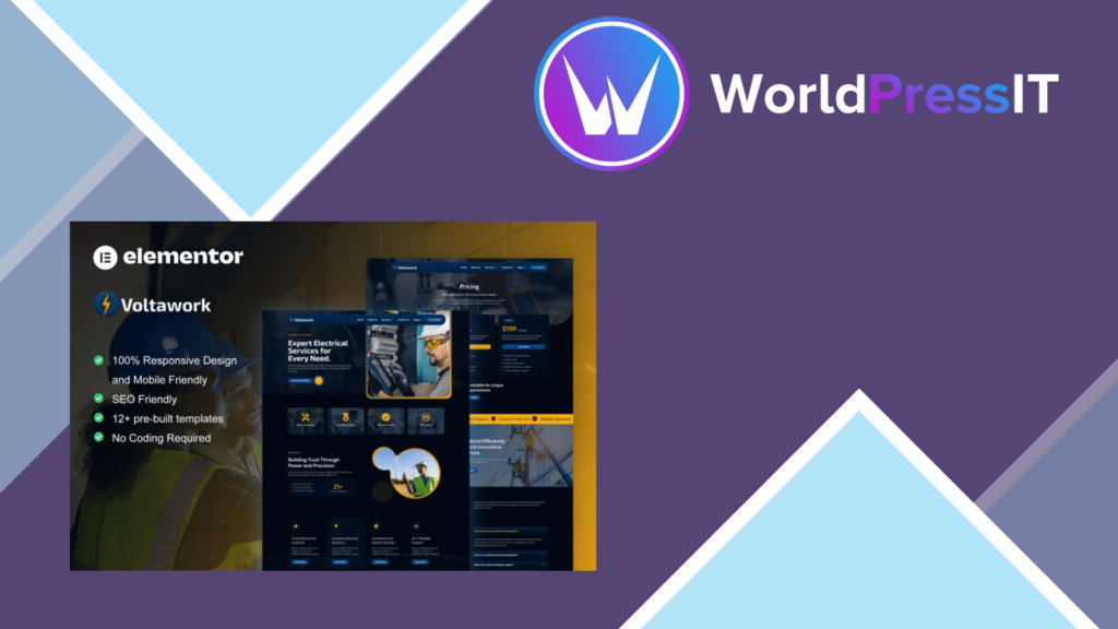 VoltaWork – Electrical Service Elementor Template Kit