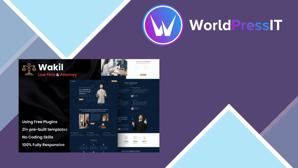 Wakil – Attorney Law Firm and Legal Services Elementor Template Kit