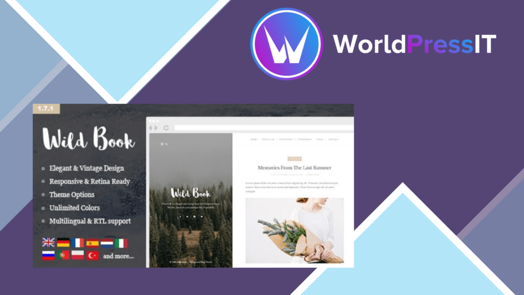 Wild Book - Vintage, Elegant and Summer WordPress Personal Blog Theme
