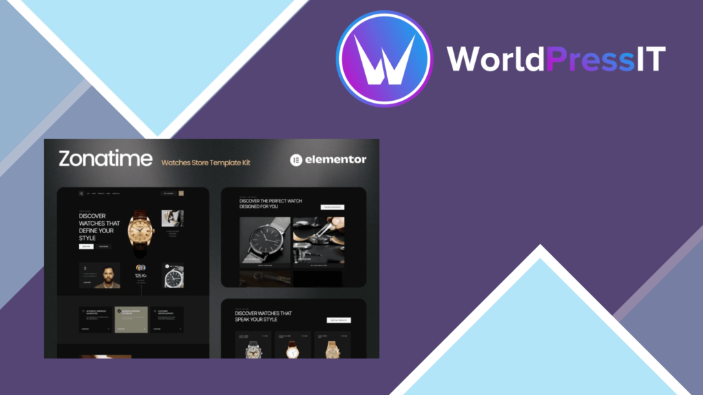 Zonatime – Dark Theme Watch Store Elementor Template Kit