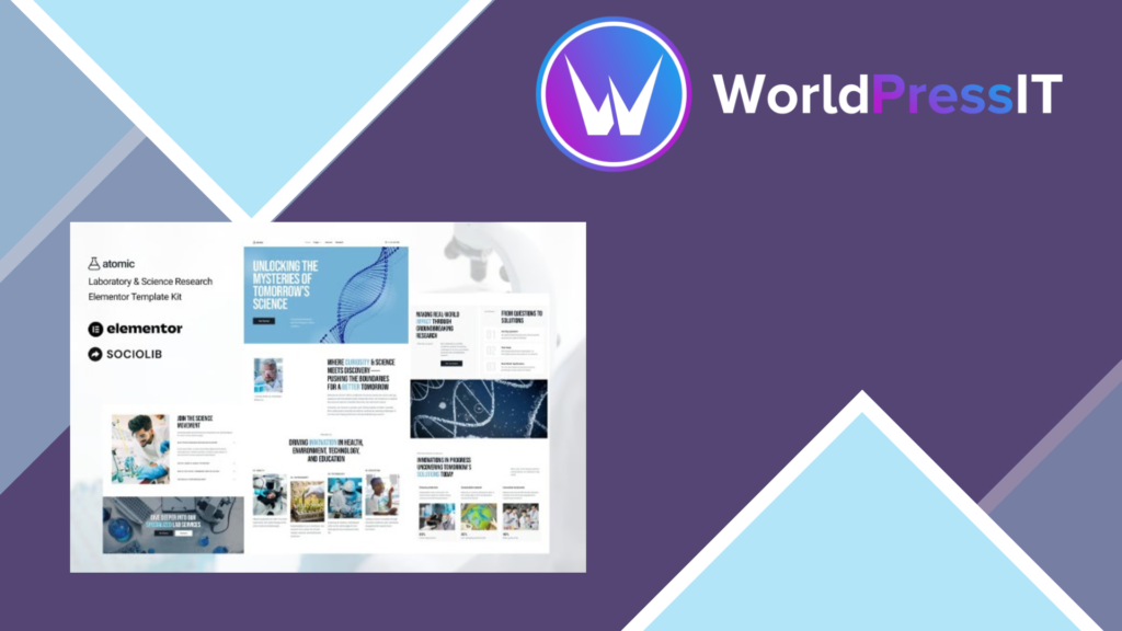 Atomic – Laboratory and Science Research Elementor Template Kit