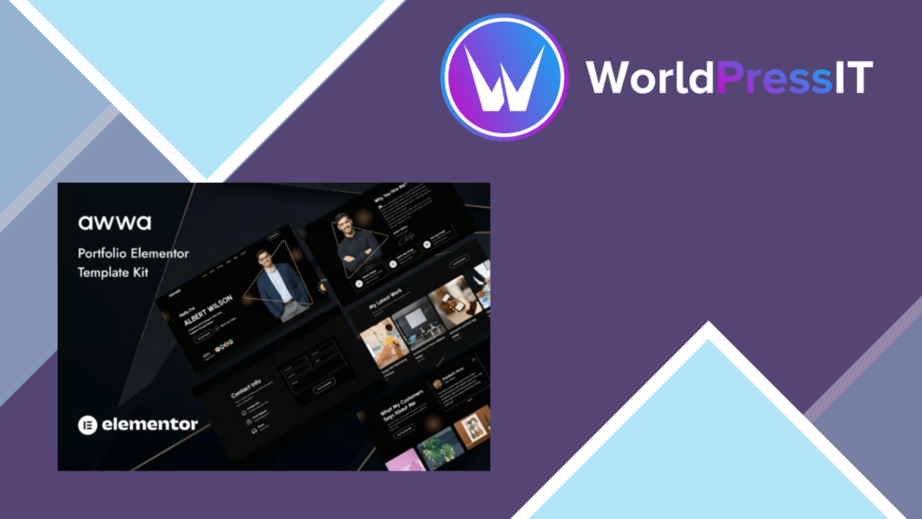Awwa – Dark Portfolio Elementor Template Kit