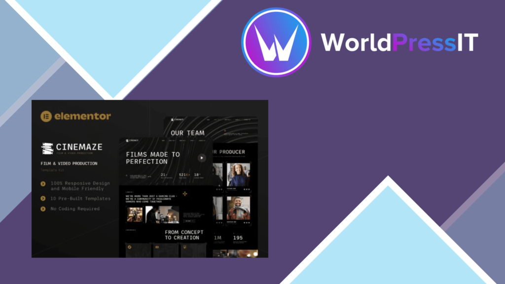 Cinemaze – Film and Video Production Elementor Template Kit