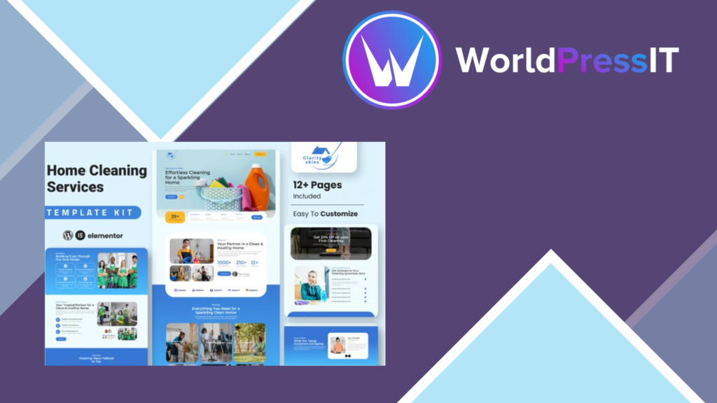 ClarityShine – Cleaning Service Company Elementor Template Kit