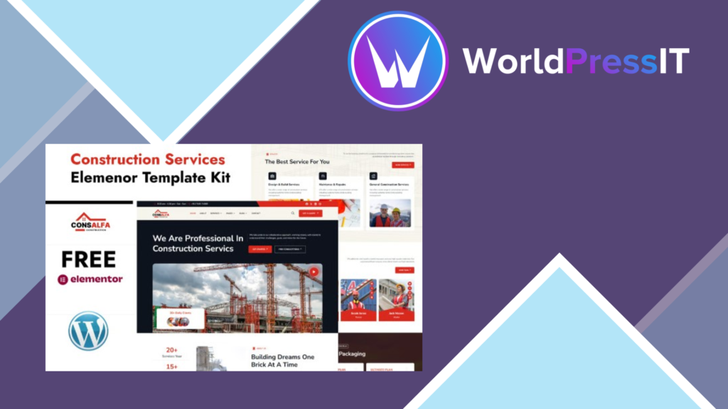ConsAlfa – Construction Services Elemenor Template Kit