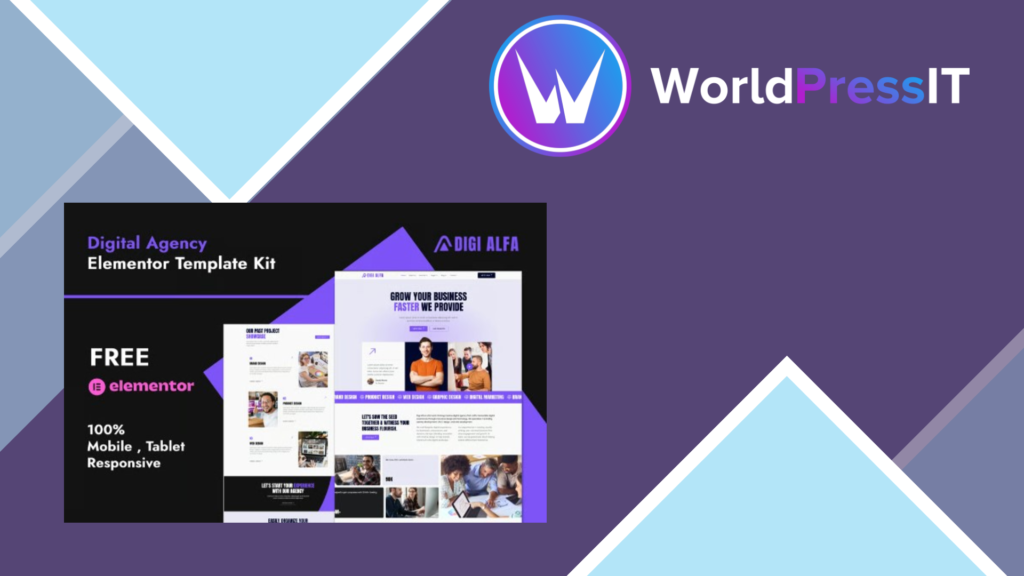 DigiAlfa – Digital Agency Elementor Template Kit