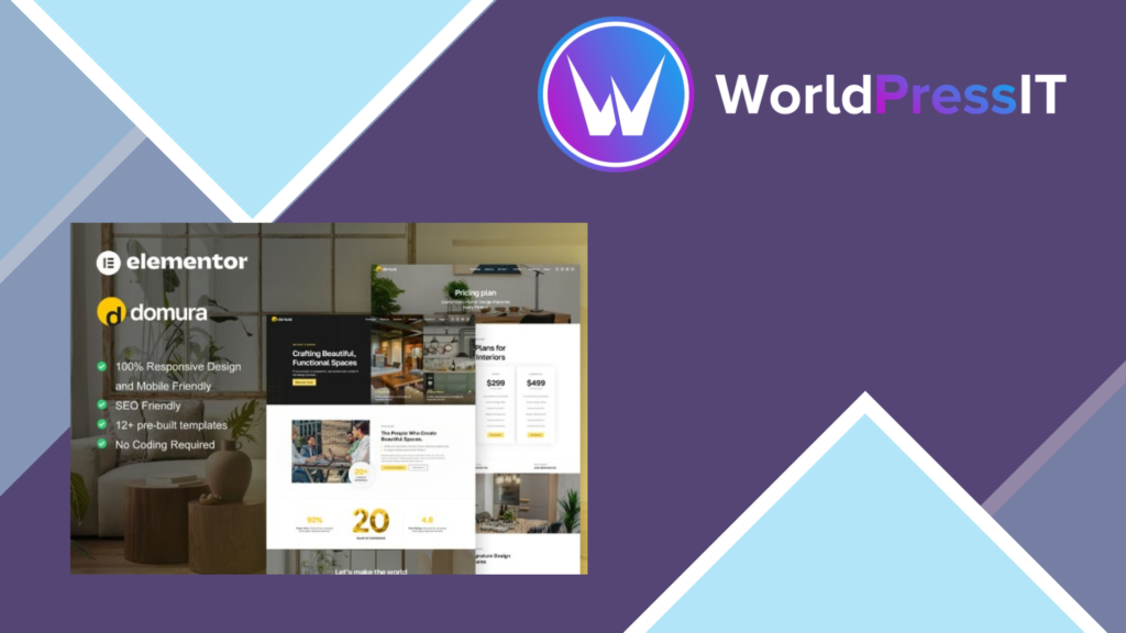 Domura – Interior Design and Architecture Elementor Pro Template Kit