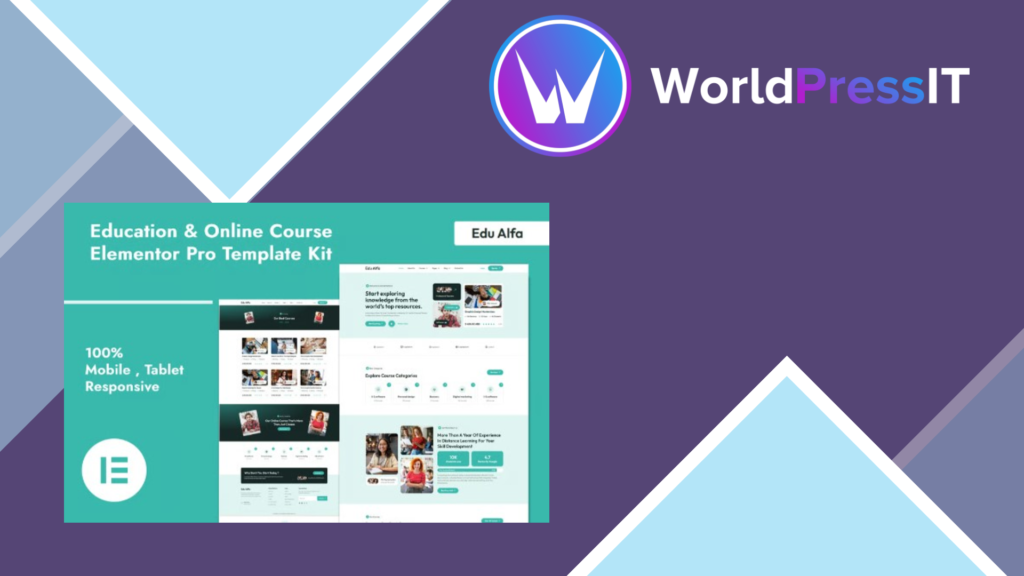 EduAlfa – Education and Online Course Elementor Pro Template Kit