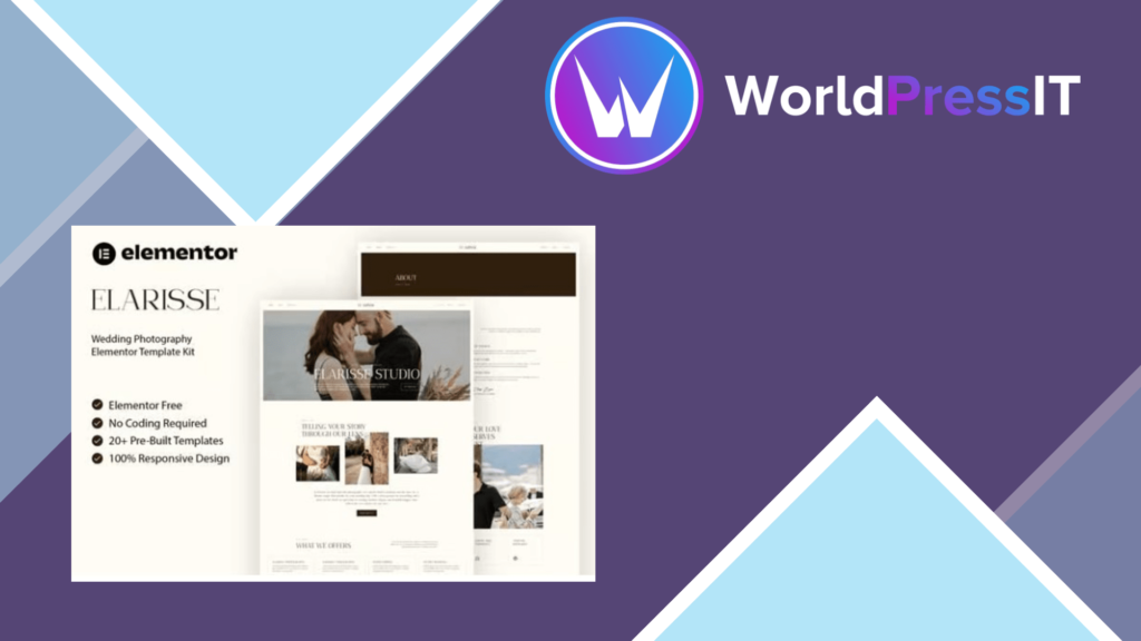Elarisse – Wedding Photography Elementor Template Kit