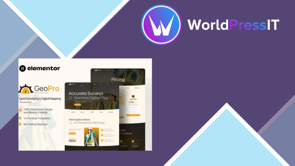 Geopro – Land Surveying and Digital Mapping Elementor Template Kit