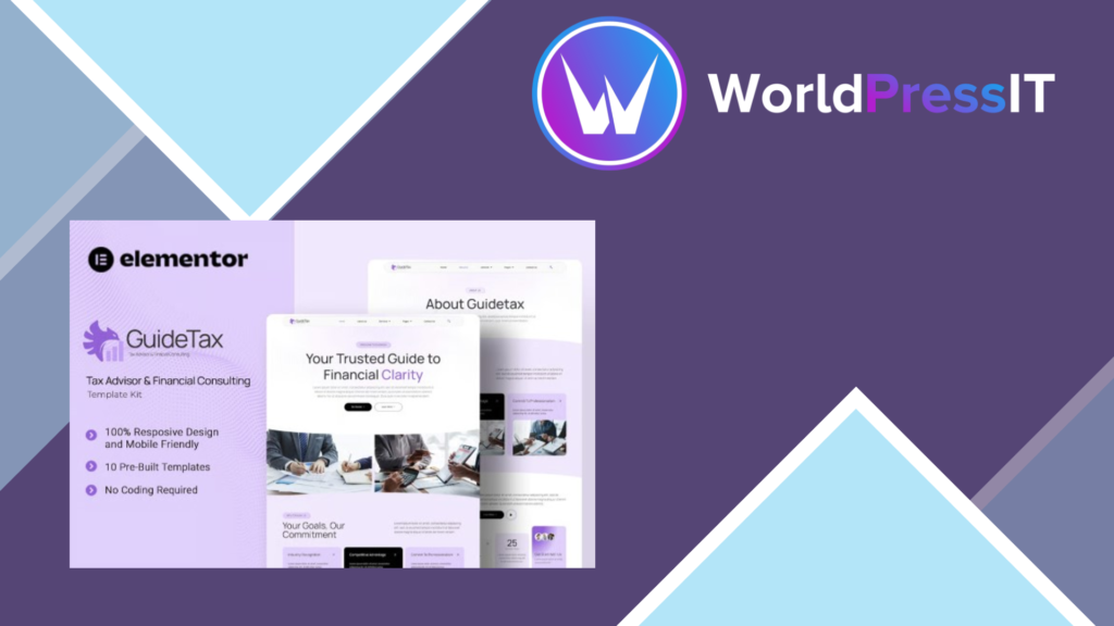 GuideTax – Tax Advisor and Financial Colsulting Elementor Template Kit