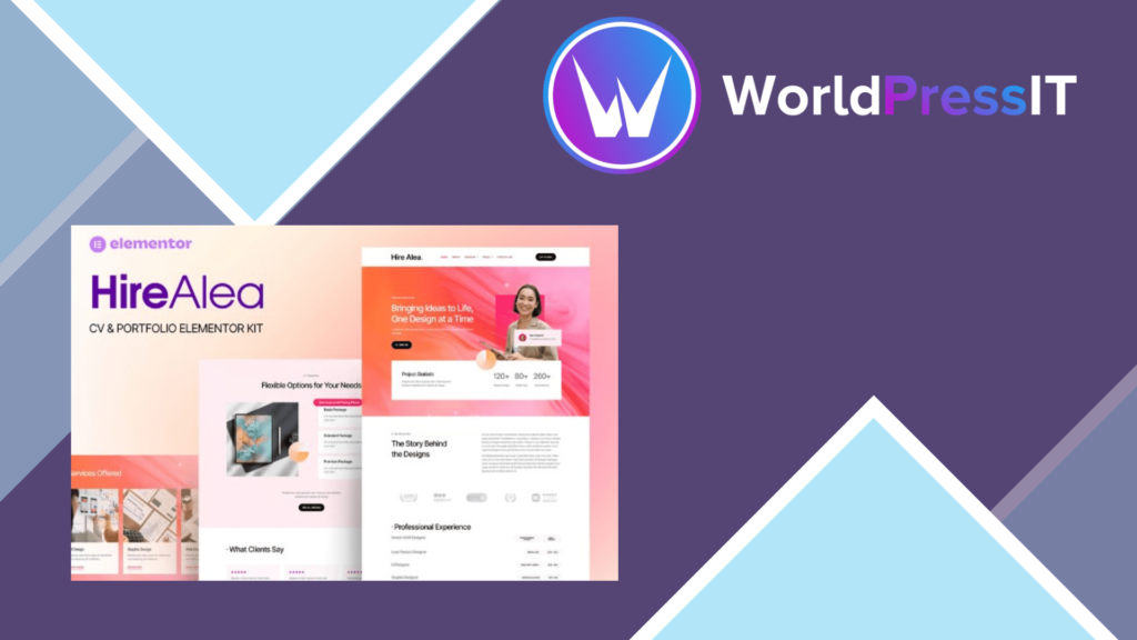 HireAlea – Personal CV Elementor Template Kit