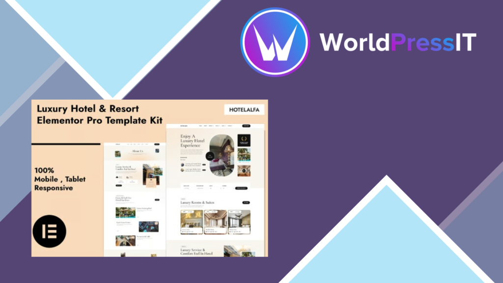 HotelAlfa – Luxury Hotel and Resort Elementor Pro Template Kit