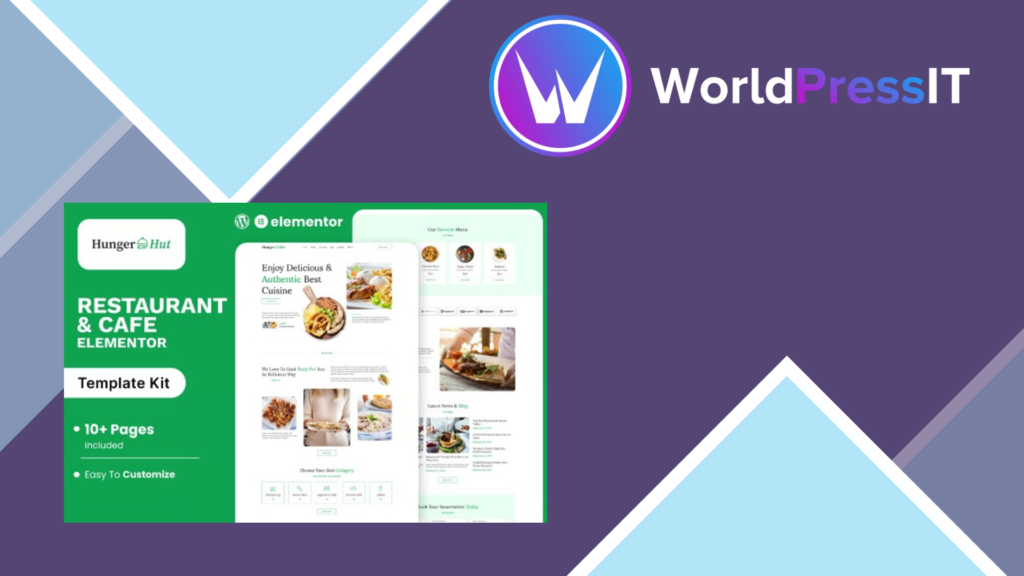 HungerHut – Restaurant and Cafe Elementor Template Kit