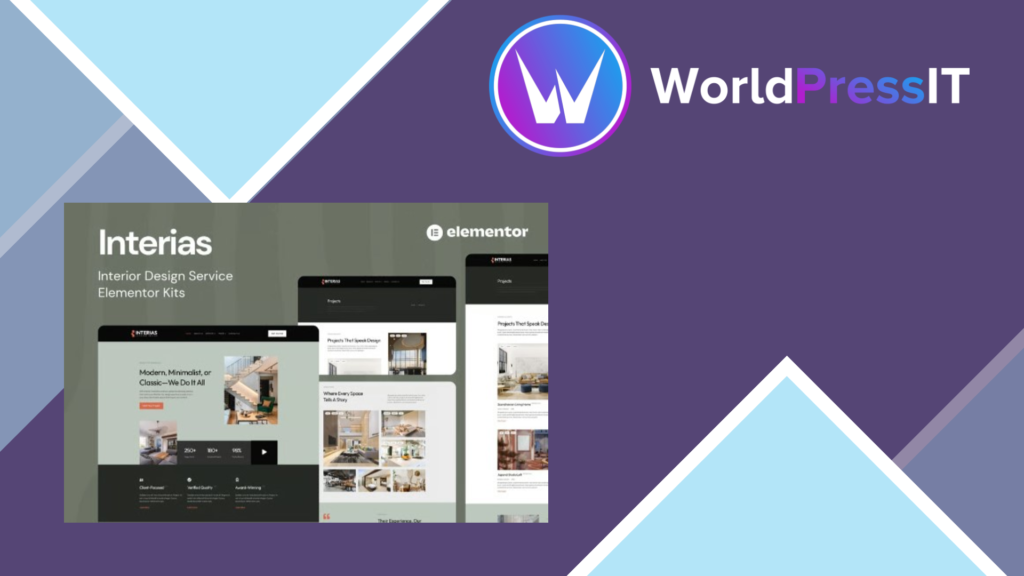 Interias – Interior Design Service Elementor Template Kit