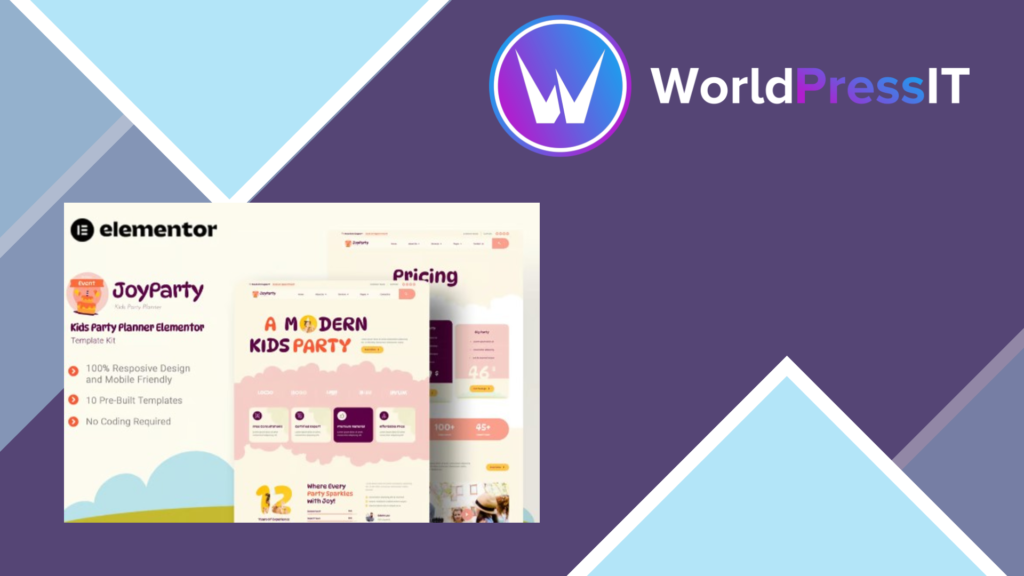 JoyParty – Kids Party Planner Elementor Template Kit