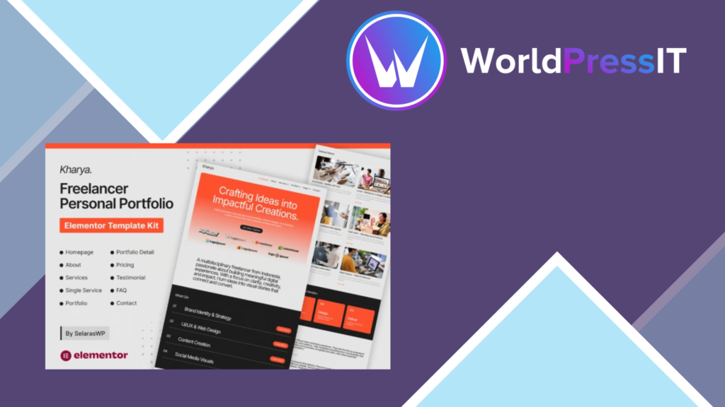 Kharya – Personal CV Freelancer Elementor Template Kit