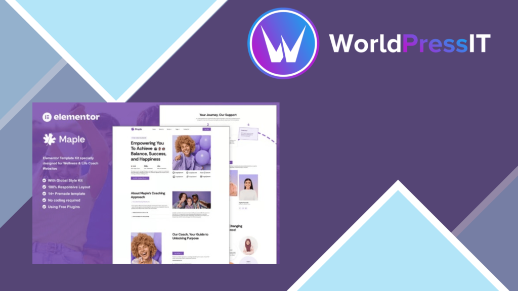 Maple – Wellness and Lifestyle Coaching Elementor Template Kit