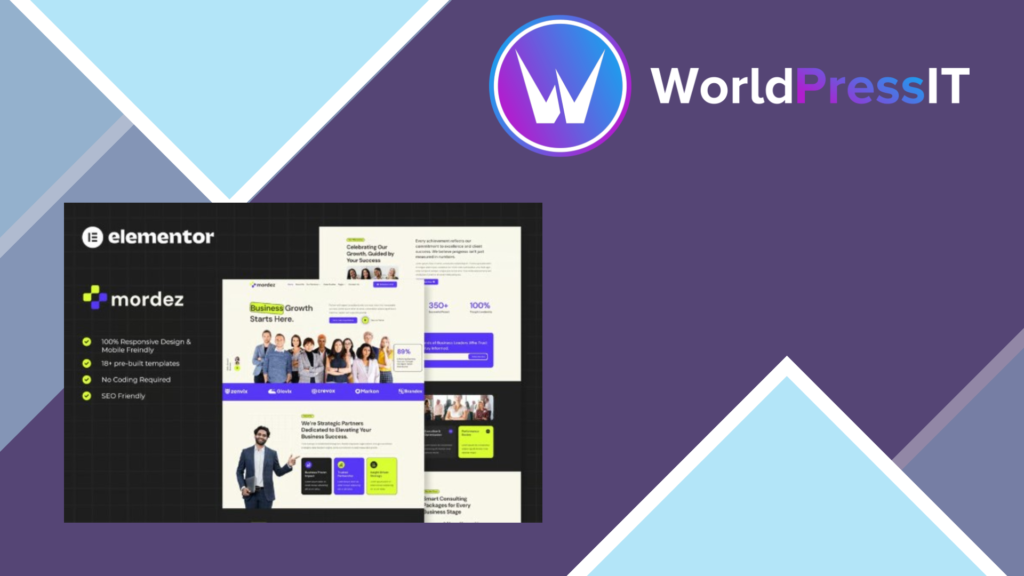 Mordez – Business Consulting Elementor Template Kits
