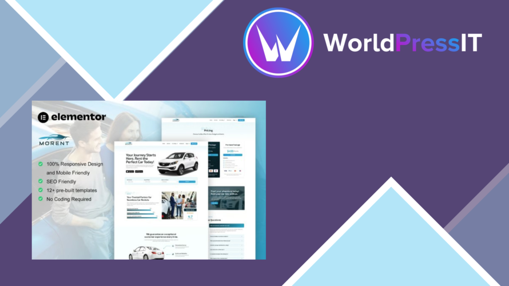 Morent – Car Rental Elementor Pro Template Kit