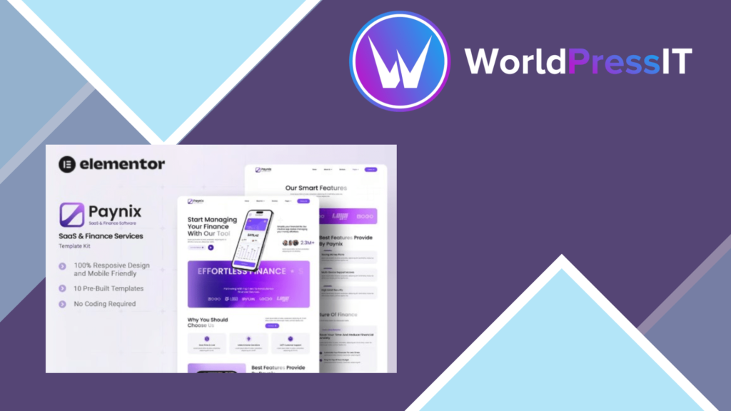 Paynix – SaaS and Finance Services Elementor Template Kit