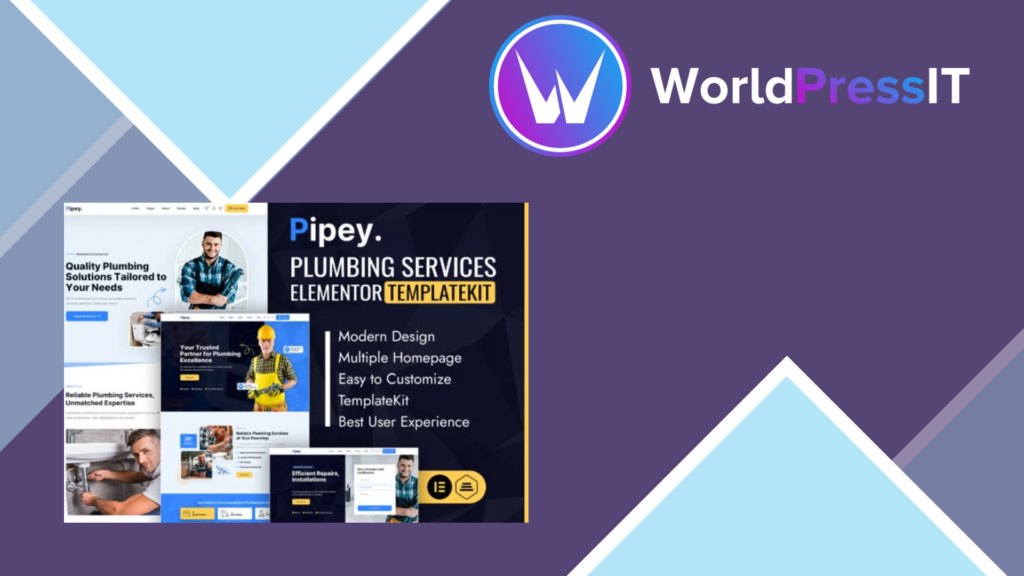Pipey – Plumber Services Elementor Template KitLatest Pipey – Plumber Services Elementor Template Kit