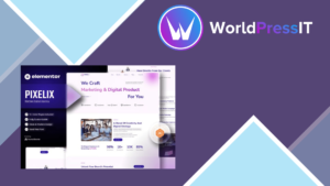 Pixelix – Startup Digital Agency Elementor Template Kit