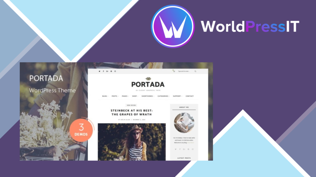 Portada - Elegant Blog Blogging WordPress Theme