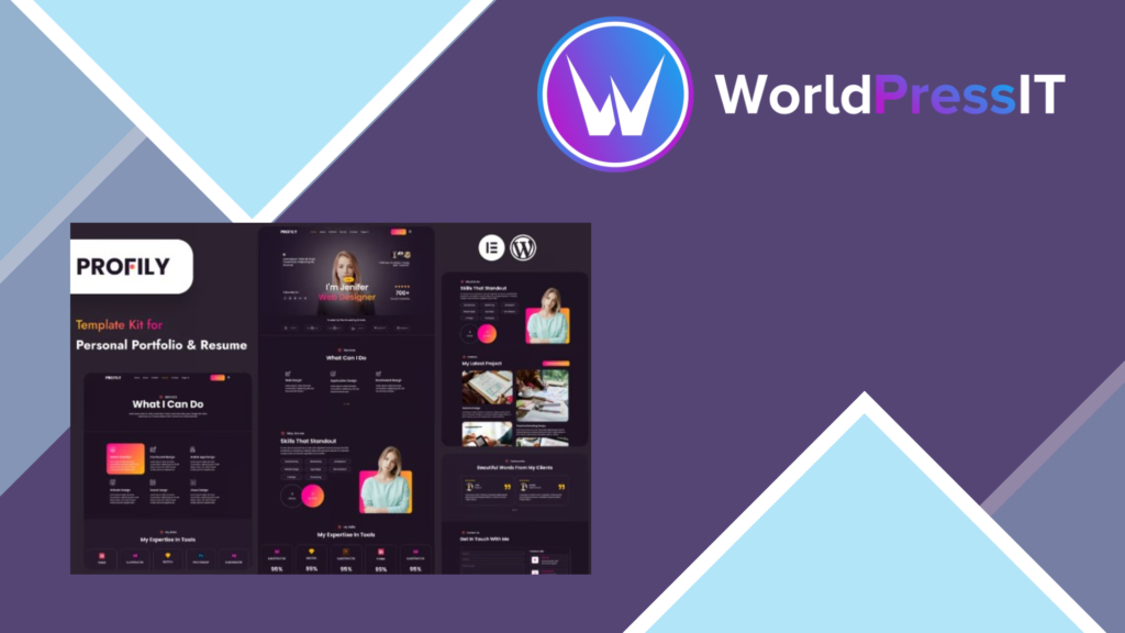 Profily – Personal Portfolios and Resume Elementor Template Kit