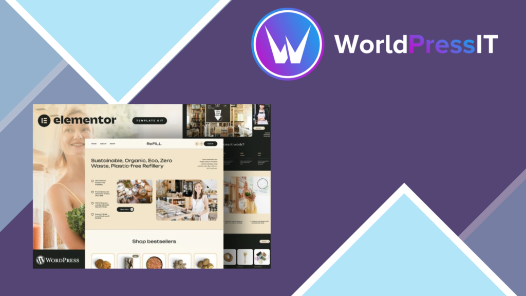 ReFill – Zero Waste Shop eCommerce Elementor Pro Template Kit
