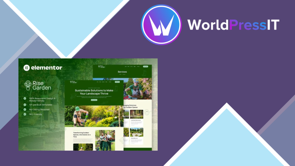 Risegarden – Landscape and Gardening Service Elementor Template Kit
