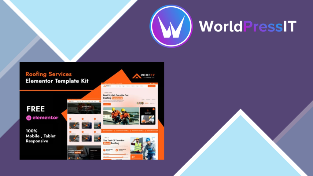 Rooffy – Roofing Services Elementor Template Kit