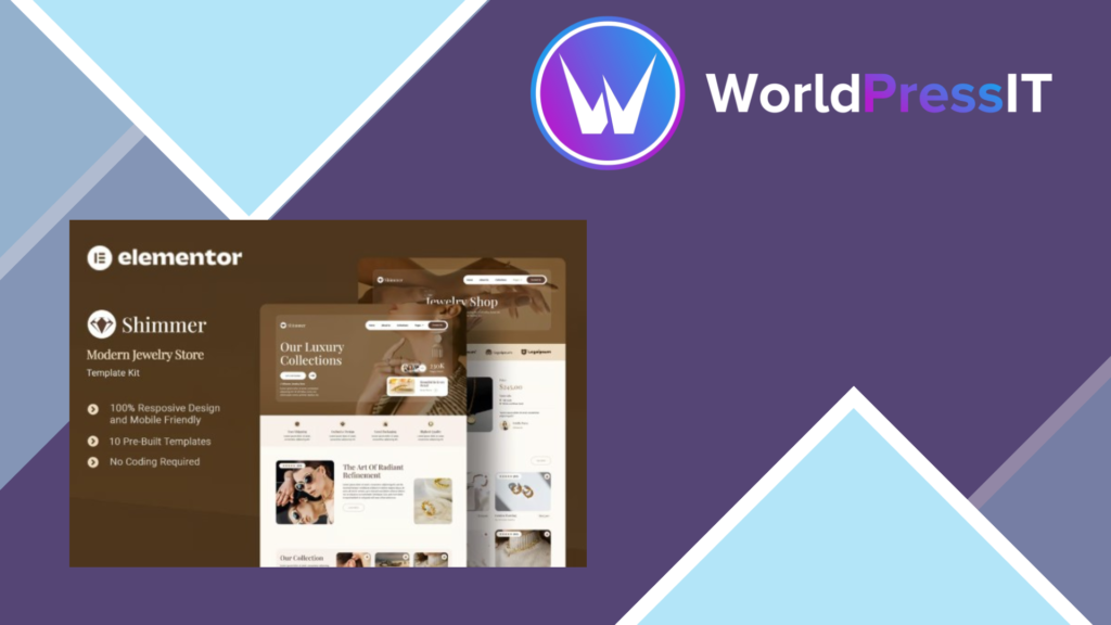 Shimmer – Modern Jewelry Store Elementor Template Kit