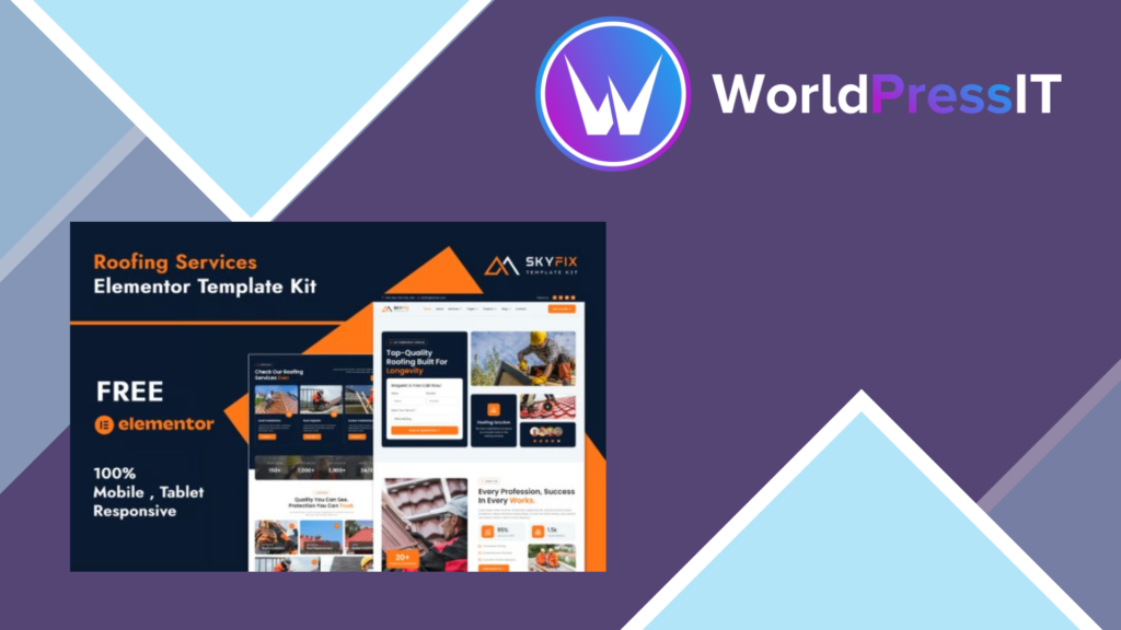 SkyFix – Roofing Services Elementor Template Kit