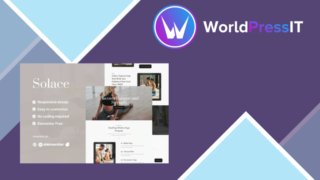 Solace – Yoga Teacher and Studio Elementor Template Kit