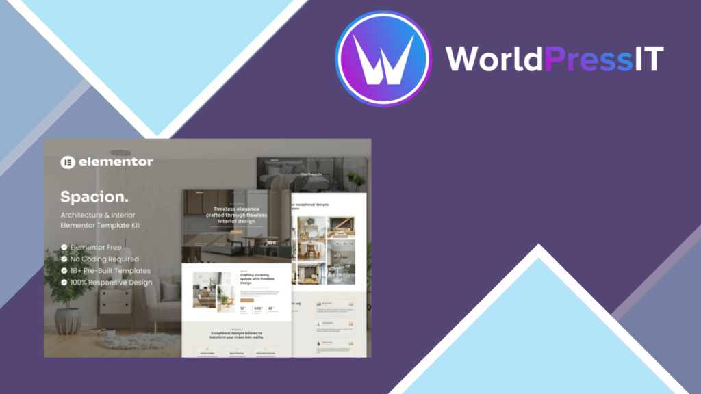 Spacion – Architecture and Interior Elementor Template Kit