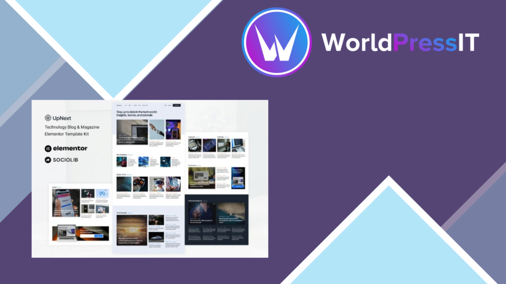 UpNext – Technology Blog and Magazine Elementor Template Kit