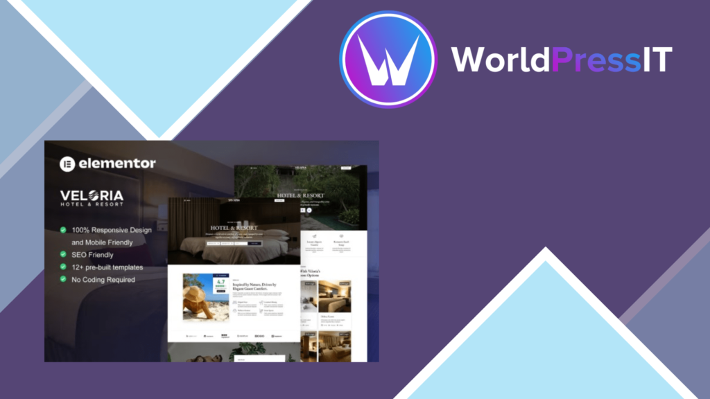 Veloria – Hotel and Resort Elementor Pro Template Kit